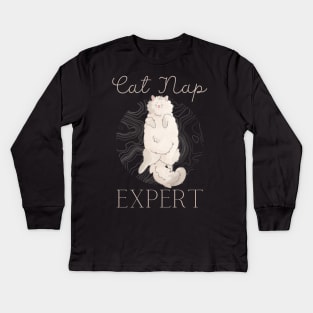 Cat Nap Expert - Persian cat Furbaby Kids Long Sleeve T-Shirt